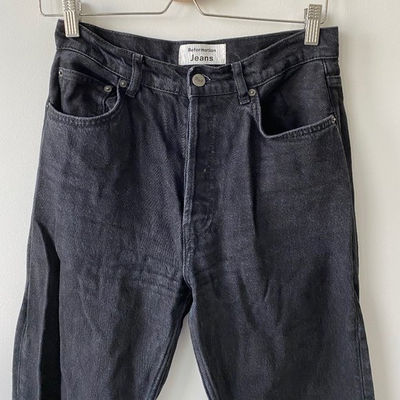 Reformation Cynthia High Rise Straight Cropped Jeans - Picture 6 of 9